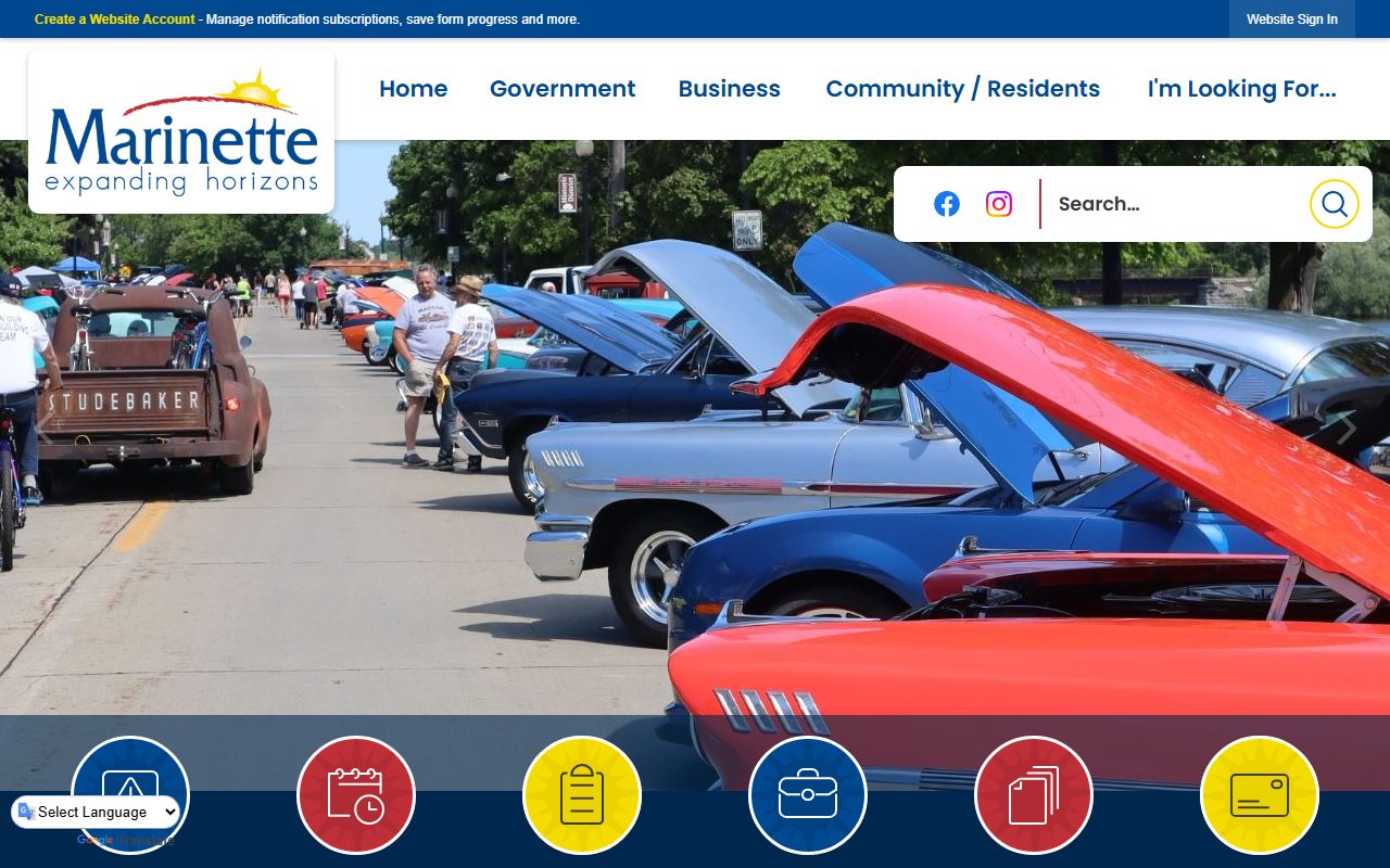 Marinette Phone Directory city portal