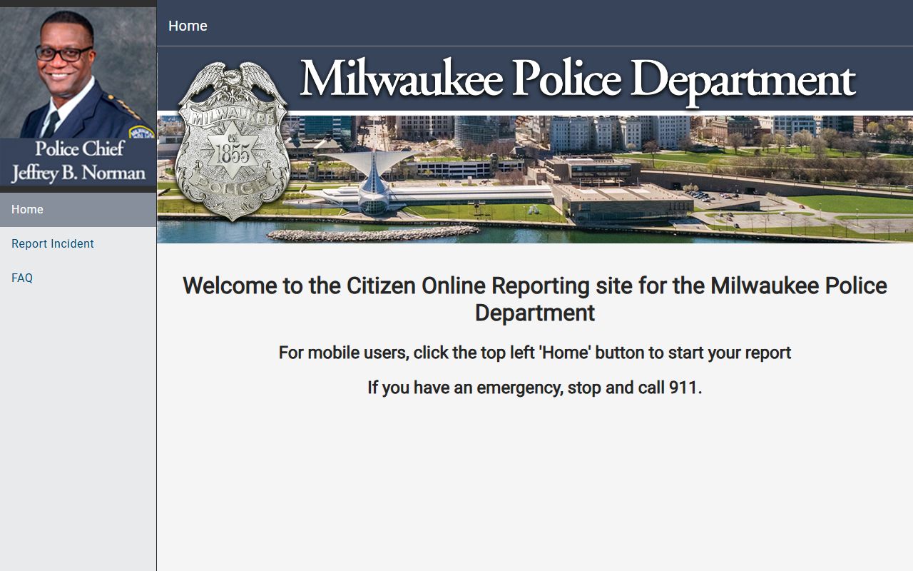 Milwaukee Phone Directory police to citizen reporting