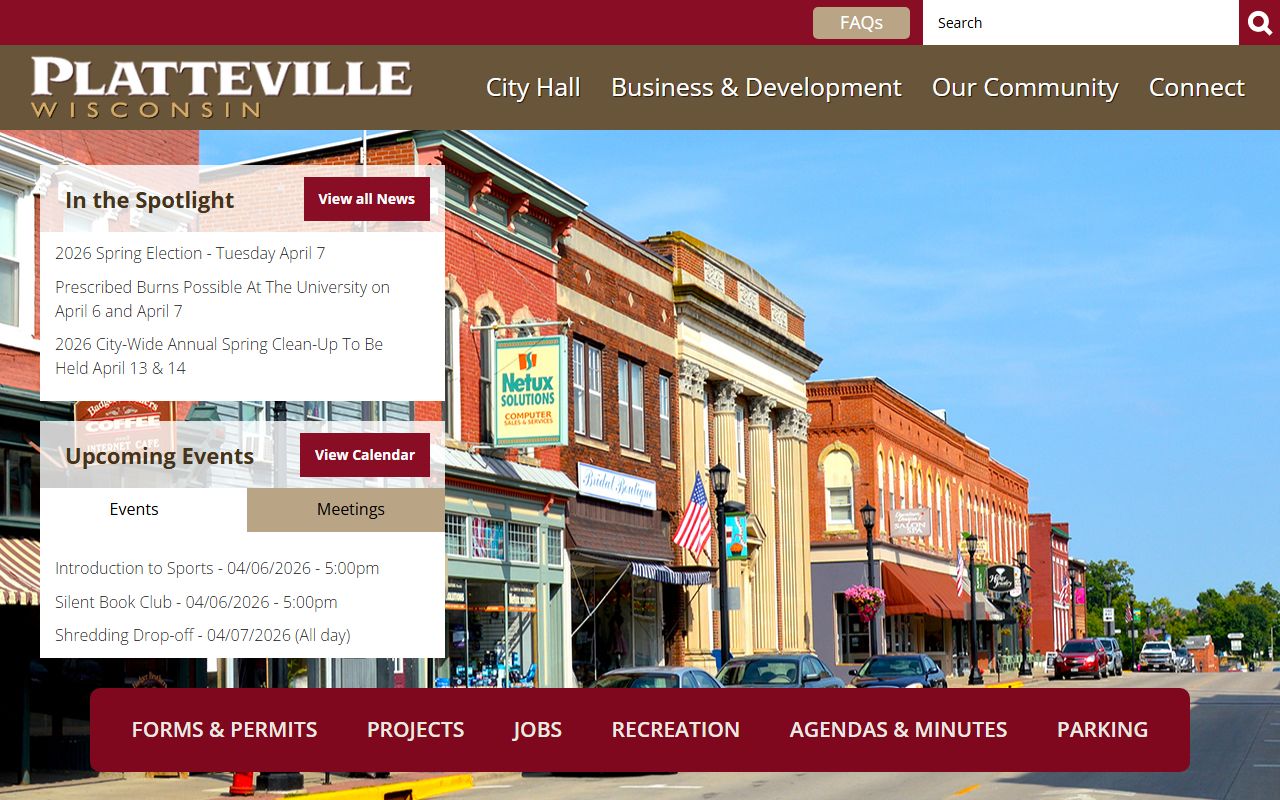 Platteville Phone Directory city portal