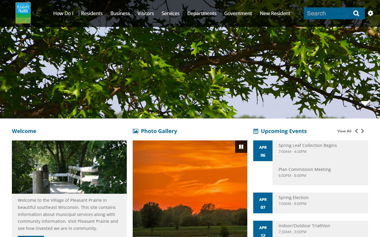 Pleasant Prairie Phone Directory village portal