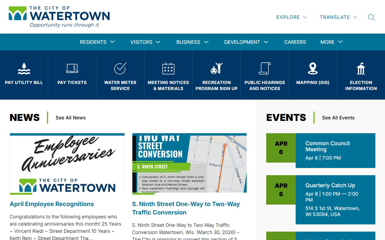 Watertown Phone Directory city portal