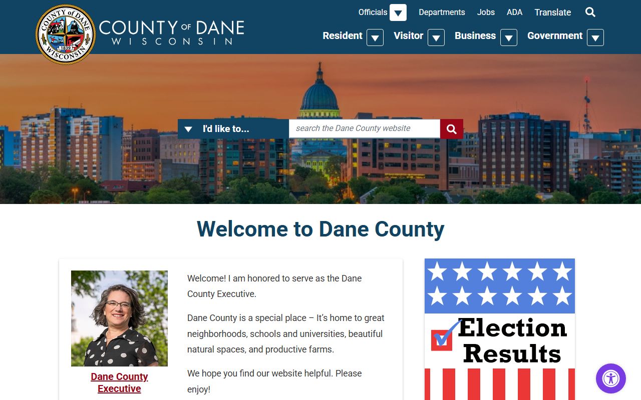 Dane County Phone Directory county portal screenshot