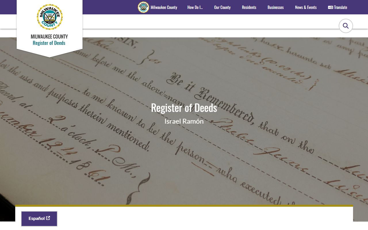 Milwaukee County Phone Directory Register of Deeds